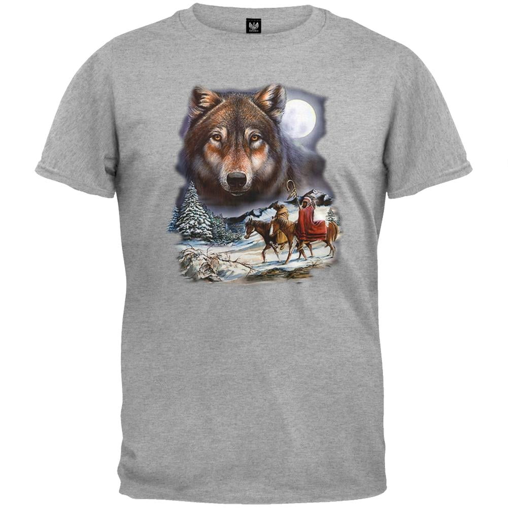 Old Glory She Wolf Night Sky Landscape Toddler T Shirt
