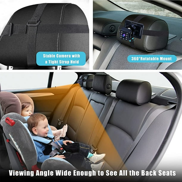 Miroir de voiture pour enfants Baby View Caméra de siège arrière avec  fonction de vision nocturne HD Affichage du miroir de voiture pour observer  facilement chaque mouvement de bébé 