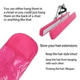 thumbnail image 6 of 1 Pack Extra Long Hair Extension Holder Wig Storage Bag with Hanger Hairpieces Ponytail Bundles Storage Carrier Case for Store Style Hair Travel Hair Extensions Bag （Pink, Extra Long）, 6 of 8