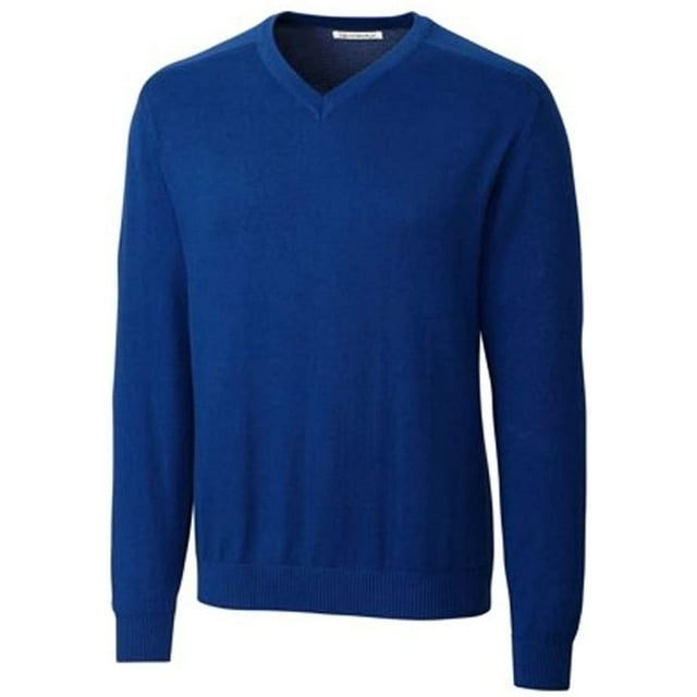 Cutter Buck MCS01842 Mens Broadview V-Neck Sweater, Tour Blue-S