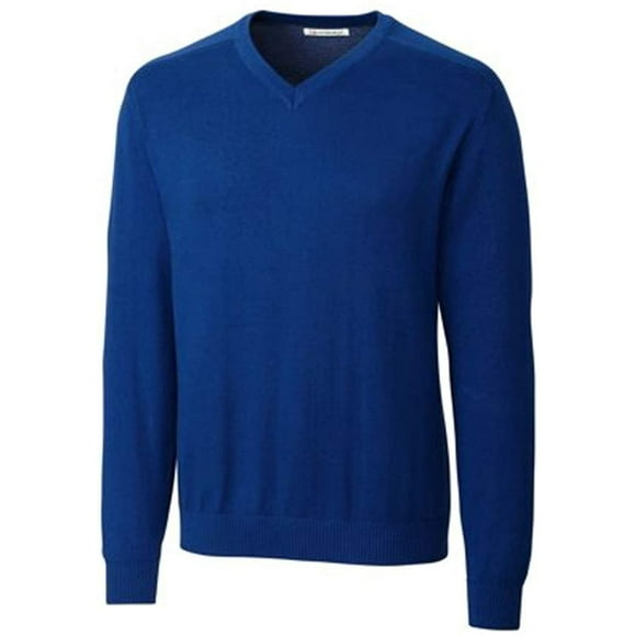 Cutter Buck MCS01842 Mens Broadview V-Neck Sweater, Tour Blue-S