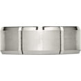 thumbnail image 3 of Stainless Steel Brushed/Polished Grooved 8mm Beveled Edge Band (Size 10) Made In China sr108-10, 3 of 5