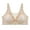 Beige, variant on Women's Front Side Buckle Lace Edge Seamless Yoga Bra for Movement Sleep Comfort Adjustable Support Wireless Large Cup