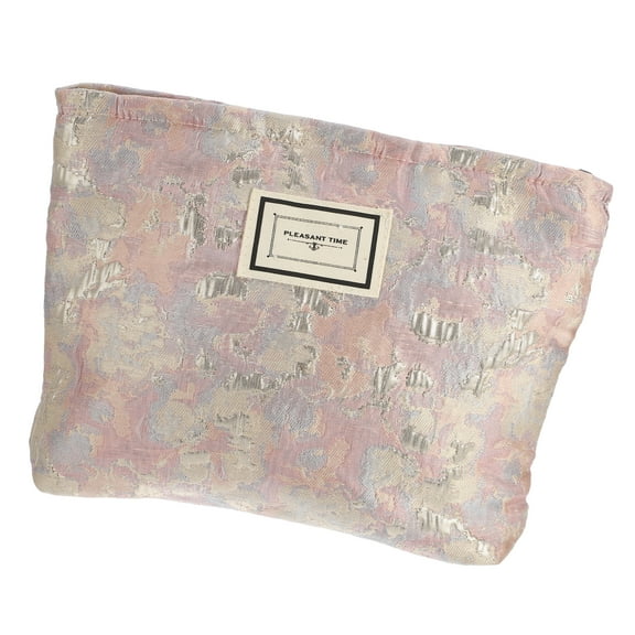 Floral Makeup Bag Zipper Flower Cosmetic Pouch Aesthetic Women Cosmetic Bags Coin Purse Pink