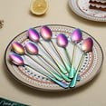 thumbnail image 3 of Rainbow Long Handle Spoon, Coffee Stirrers, Premium Stainless Steel Coffee Spoons, Ice Tea Spoons, Ice Cream Spoon, Cocktail Stirring Spoons, Tea Spoons, Set of 8 (Colorful), 3 of 7