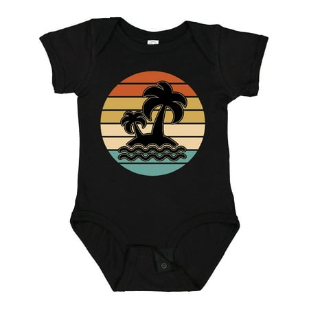 

Inktastic Retro Sunset Palm Trees Tropical Vacation Gift Baby Boy or Baby Girl Bodysuit