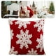 thumbnail image 5 of Funda Almohada para Festival Cojín Navideña Wdftyju Copo Nieve Grande Color Rojo, 5 of 9
