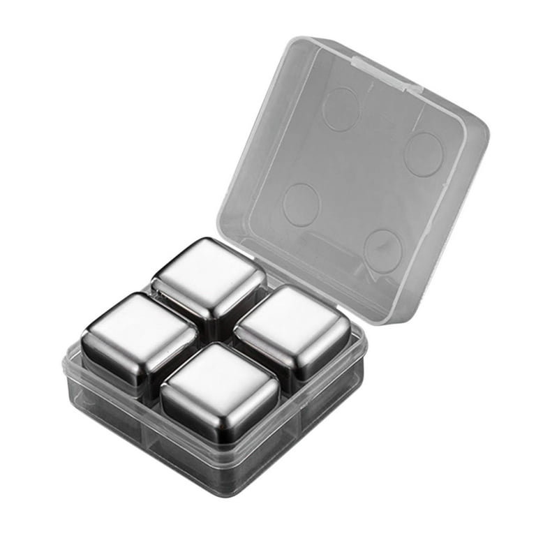 Stainless Steel Whisky Wine Ice Cube Stones Cubes Trays Metal