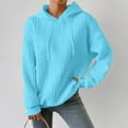 thumbnail image 2 of ChaoHeng Womens Hoodies Pullover Graphic 50% Off Clear 50% Off Clear,Fashion Women's Casual Long Sleeve Round Neck Ladies Sweatshirts Tops Blouse Plain Hoodie,Sky Blue,L, 2 of 9