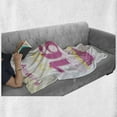 thumbnail image 6 of 16th Birthday Soft Flannel Fleece Throw Blanket, Tasty Cupcake with Candle Teen Girls Style Surprise Illustration, Cozy Plush for Indoor and Outdoor Use, 50" x 60", Fuchsia Yellow, by Ambesonne, 6 of 6