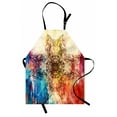 thumbnail image 1 of Mandala Apron Ornate Original Mandala Sketch over Colorful Dirty Digital Collage Mystic Pattern, Unisex Kitchen Bib Apron with Adjustable Neck for Cooking Baking Gardening, Multicolor, by Ambesonne, 1 of 3