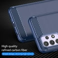 thumbnail image 3 of Samsung Galaxy A23 5G Case - Shock-Absorption TPU Bumper, Soft Rubber, Navy Brushed Design, 3 of 16