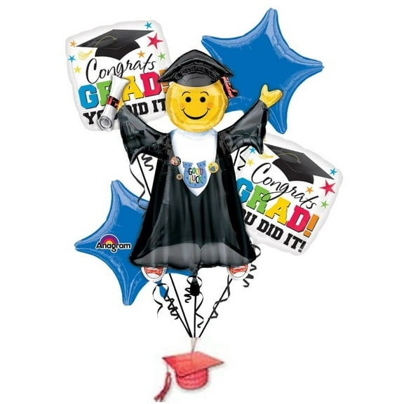 Bright Grad Gown Graduation Party You Did It Balloon Bouquet Set