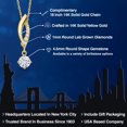 thumbnail image 2 of Gem Stone King 14K Yellow Gold G/H Lab Grown Diamond Pendant with Chain Set with Moissanite (0.36 Cttw), 2 of 7