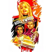 Once Upon A Time In Hollywood Pitt Di Caprio Robbie 60's Retro Movie Poster 24X36 Classic Hollywood Poster