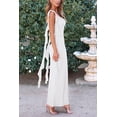 thumbnail image 3 of Vestido PRETTYGARDEN 2025 Verano Maxi Blanco Sin Mangas con Volantes, 3 of 8