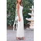 thumbnail image 3 of Vestido PRETTYGARDEN 2025 Maxi sin mangas con volantes blanco XL, 3 of 8