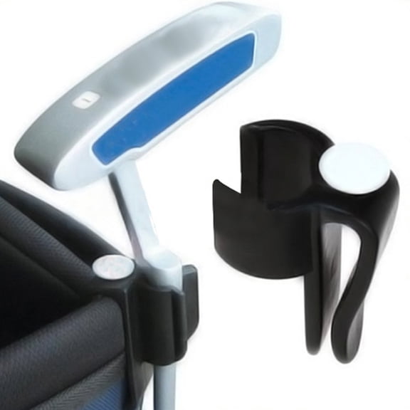 IBASETOY 2Pcs Black Putter Clip Bag Clip for Golf Clubs Holds Club Securely and Prevents Damage