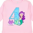 thumbnail image 4 of Inktastic Fourth Birthday Mermaid Girls Long Sleeve Toddler T-Shirt, 4 of 5