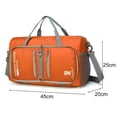 thumbnail image 3 of Bolsa De Viaje Plegable Bolsa de fitness impermeable correa de hombro ajustable bolsa de viaje plegable (naranja), 3 of 8