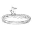 thumbnail image 3 of Lab Diamond 14K White Gold Swirl Ring For Women Solitaire Enhancer Guard Wrap Ring -Diamond Unique Bridal Jewelry Gift for Her, 3 of 5