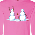 thumbnail image 4 of Inktastic Snowman Stickup with Hairdryer Long Sleeve T-Shirt, 4 of 5
