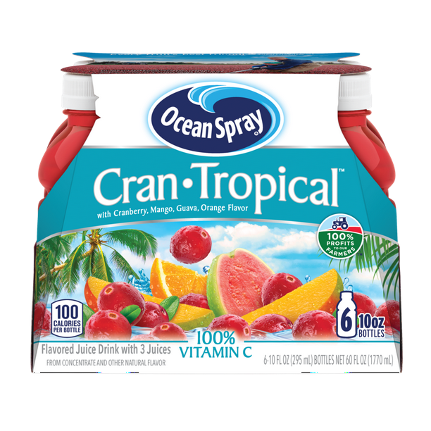 Ocean Spray Cranberry Tropical Juice Drink, 10oz 6pk Single Serve