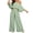 Army Green, variant on PBFRDSJ Women's Casual Off Shoulder Lantern Long Sleeve High Waist Wide Leg Jumpsuit With Braided Belt for Daily Vacation Party