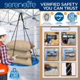 thumbnail image 3 of SereneLife 40" Saucer Swing - Outdoor Swing Set with Universal Hanging Kit, Swinging Seat Spinner with Pillow & Carry Bag, Weatherproof, Water-Resistant, Supports Up to 700 lbs, Blue, 3 of 7