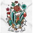 thumbnail image 2 of Wild and Free Bald Eagle Rose Tattoo Zip Up Hoodie Men's Women's Brisco Brands S, 2 of 6