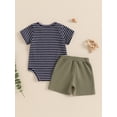 thumbnail image 4 of Bagilaanoe 2pcs Newborn Baby Boy Shorts Set Short Sleeve Romper Tops + Shorts 3M 6M 9M 12M 18M Infant Casual Summer Clothes, 4 of 7