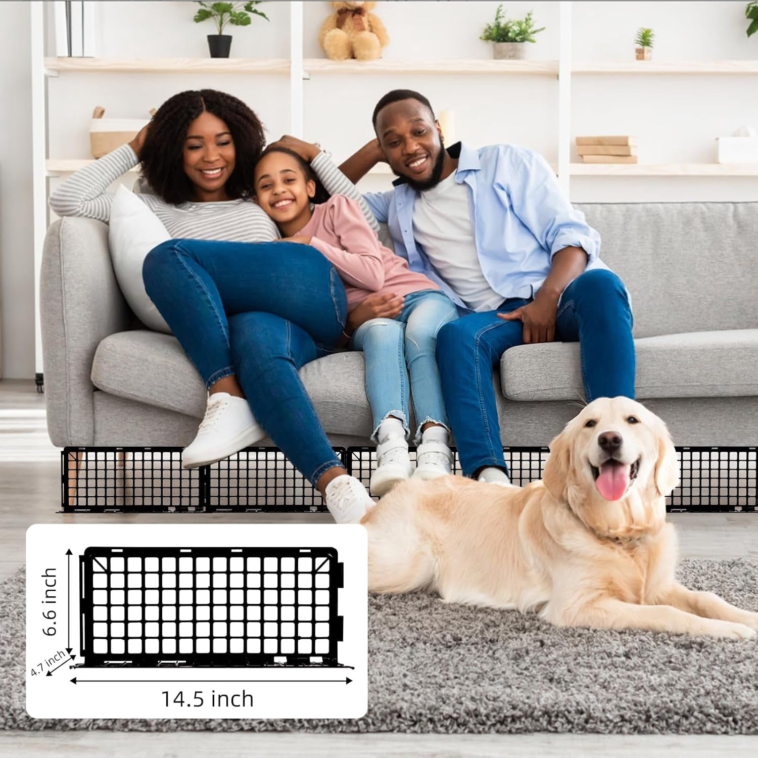 AmzDoer Under Couch Blocker 12 Pack, Under Bed Blocker Prevents Toys & Pets Under Furniture, Ideal for Living Room, Bedroom, Playroom
