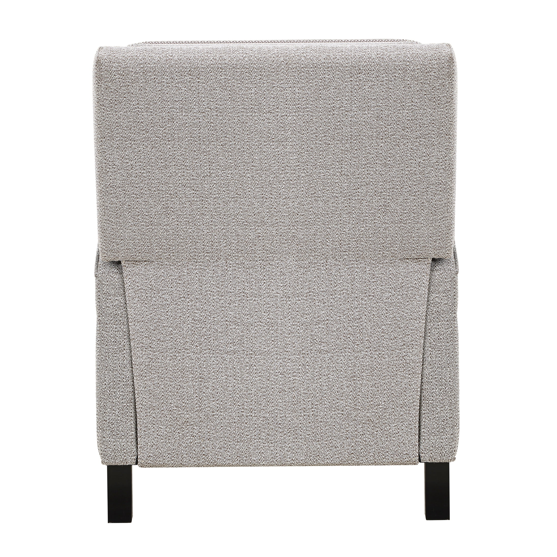 Modern Chenille Push-Back Recliner Chair - Beige Brown Transitional Self-Reclining Motion Seat for Living Room