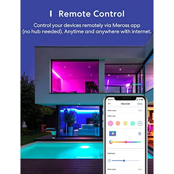 Smart LED Strip Lights 16.4ft RGB WiFi LED Strip Work with Apple