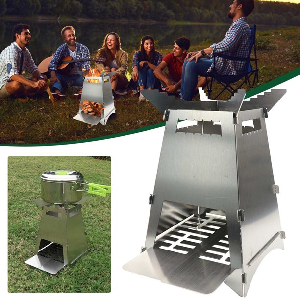 Sunhillsgrace Cooking Utensils Camping Wood Stove Ultra Light Portable Wood Burning Camping