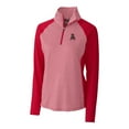 thumbnail image 2 of Women's Cutter & Buck Crimson Alabama Crimson Tide Forge Tonal Stripe Stretch Half-Zip Pullover Top, 2 of 3