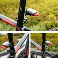 thumbnail image 4 of 2 piezas Luz trasera de bicicleta Luz trasera de bicicleta Luz trasera de bicicleta con energía solar Luz trasera Luz de advertencia Luz LED negra Luz trasera de bicicleta más brillante, 9.5*18*3, 4 of 5