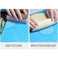 thumbnail image 4 of 20''x16'' Silicone Pastry Mat for Rolling Dough Non Slip,Nonstick Pastry Baking Mat with Measurements,Silicone Dough Rolling Mat with Dough Scraper (Blue), 4 of 5