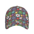 thumbnail image 2 of Naloa Original Classic Low Profile Hat Men Women Baseball Cap Dad Hat Adjustable Unconstructed Daisies Flowers Print Cap, 2 of 9