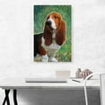 thumbnail image 2 of ARTCANVAS Basset Hound Dog Breed Flowers Canvas Art Print - Size: 26" x 18" (0.75" Deep), 2 of 9