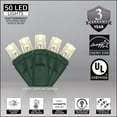 thumbnail image 2 of 50 LED Warm White Christmas Mini Lights, 25.5' Long Life Connectable for Tree Party Holiday Wedding Decoration, 2 of 6