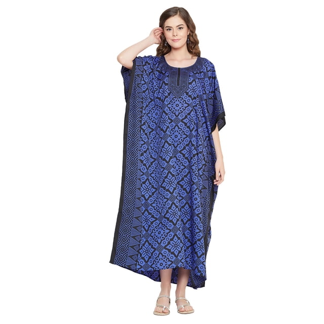 Caftans pour Femmes Longue Maxi Grande Taille Robe Caftans Manches 3/4 Robes pour Dames Filles en Ligne