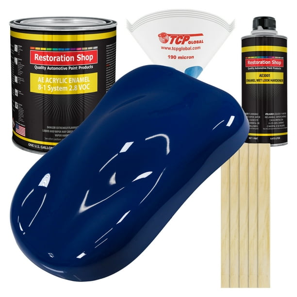 Restoration Shop - Marine Blue Acrylic Enamel Auto Paint, Complete