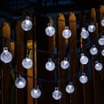 thumbnail image 4 of OriginalSourcing Solar String Lights Outdoor 30 LED 20ft Crystal Globe Lights Waterproof with 8 Lighting Modes for Outdoor Garden Wedding Party Decor, Cold White, 2 Pack, 4 of 5