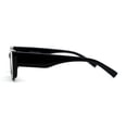 thumbnail image 4 of Womens Retro Mod Square Cat Eye Thick Plastic Sunglasses All Black, 4 of 4