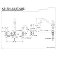 thumbnail image 2 of Kingston Brass Tudor 8" Center Kitchen Faucet With Brass Sprayer, 2 of 2