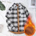 thumbnail image 2 of LYXSSBYX Winter Jackets for Men Clearance Men's Plush Thick Warm Plaid Shirt Autumn and Winter Jacket, 2 of 4