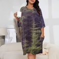 thumbnail image 2 of Spring Summer Forest Sleepshirts For Sleeping Travels Loose Sleepdress Pajama Dress Soft Nightdress Sleepwear, 2 of 7