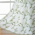 thumbnail image 3 of Embroidered Sheer Curtain 2 Panels Set - Luxury Window Curtain Attached Valance with Satin Backing and 2 Tie Backs for Living Room,Dining Room, 54x84 inches, Sage Green, 3 of 9