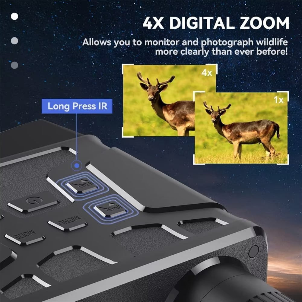 Shininglove Goggles, R6 Digital Binoculars Camera Large Viewing Screen 1080p for Spotting Hunting Camping Travel